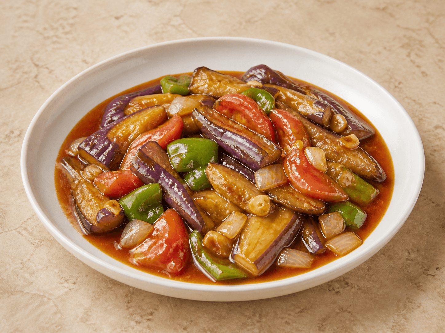 Braised Eggplant, a Chinese pan chinese dish