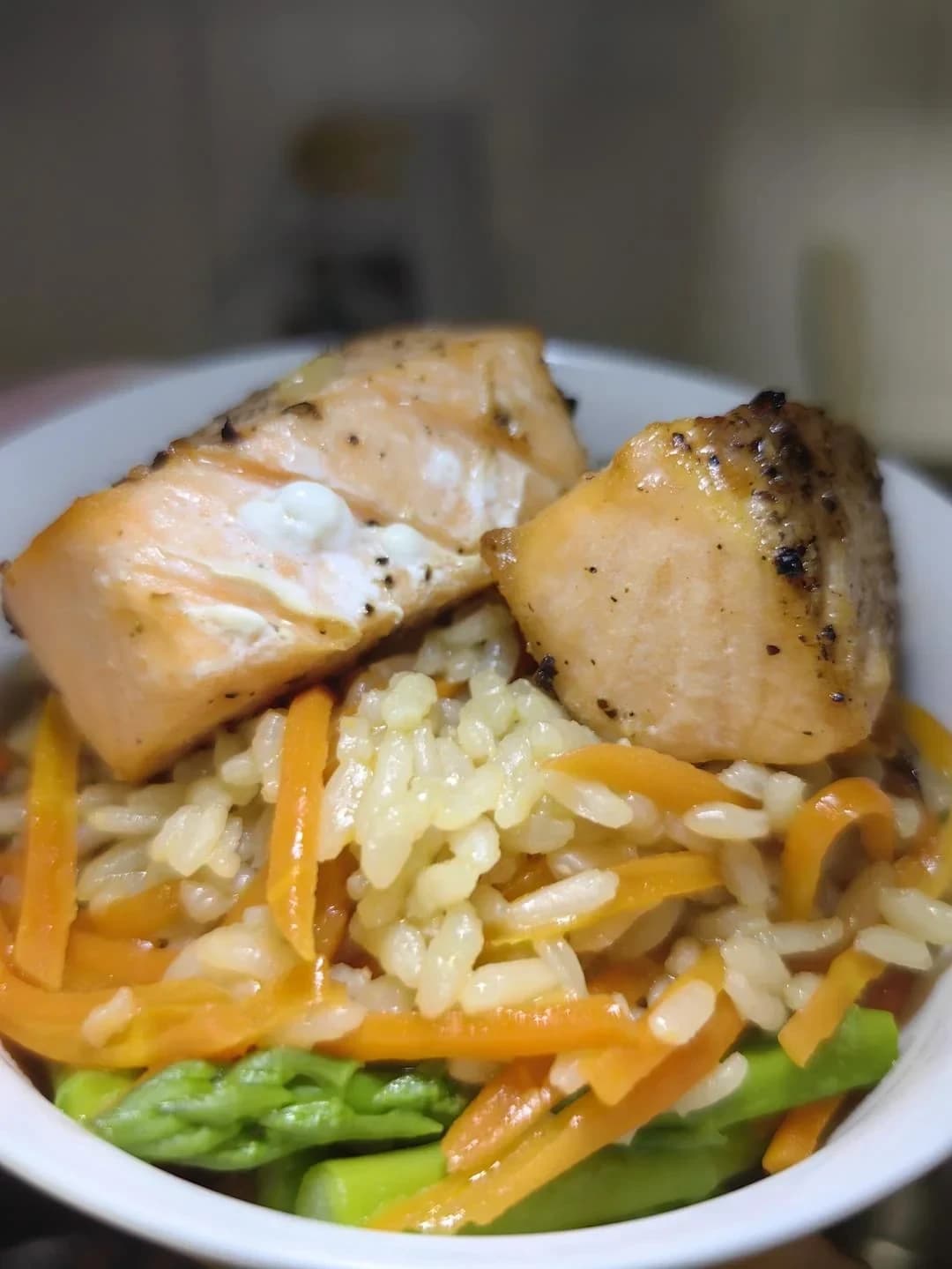 Finished Salmon Rice Pilaf dish photo