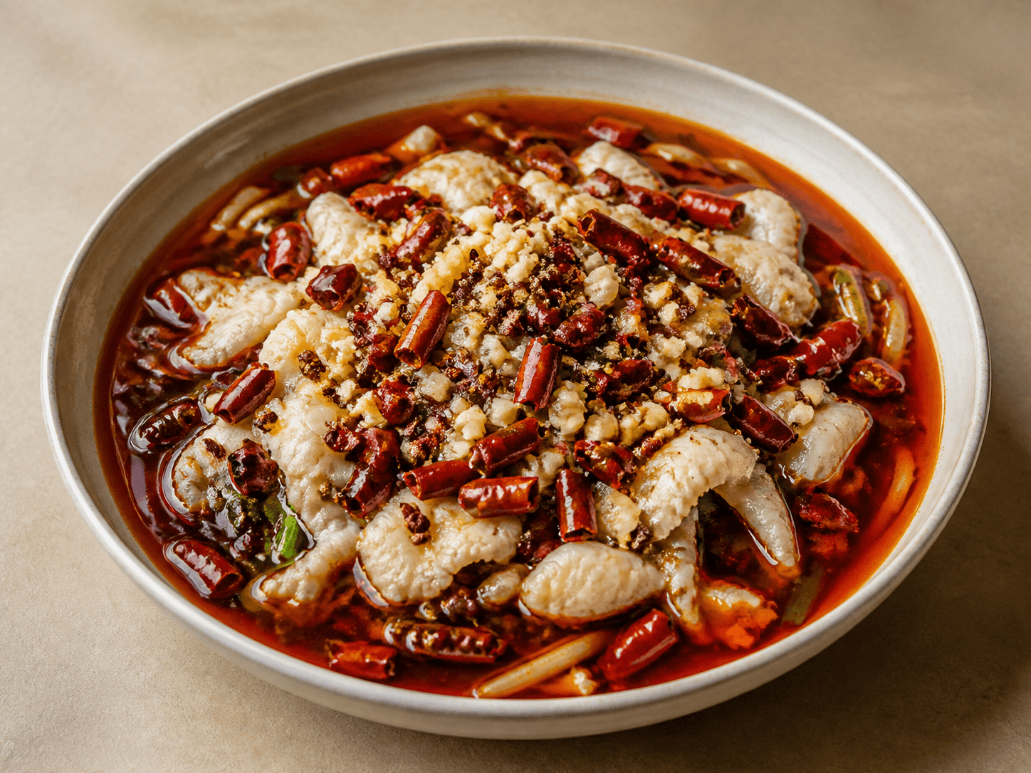 Sichuan Boiled Fish, a Chinese sichuan dish