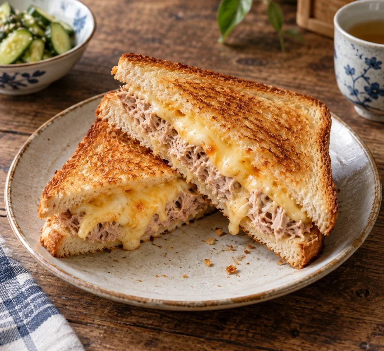 Cheese Tuna Sandwich — finished dish, ready to serve.