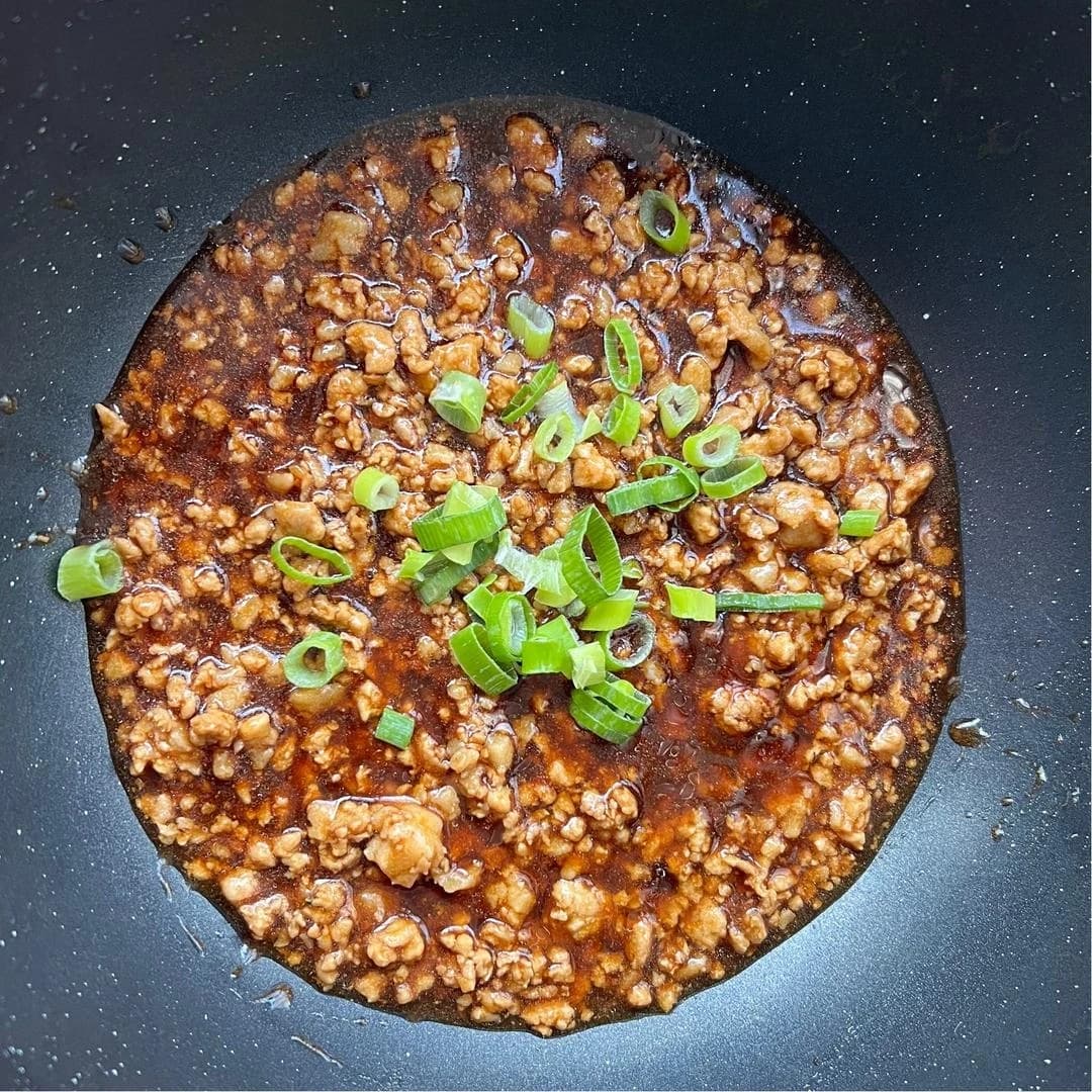 Visual checkpoint for step 10 of Tender Steamed Egg with Minced Meat, Softer Than Pudding