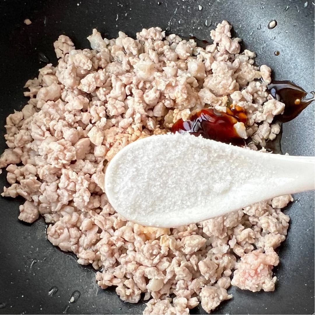 Visual checkpoint for step 8 of Tender Steamed Egg with Minced Meat, Softer Than Pudding