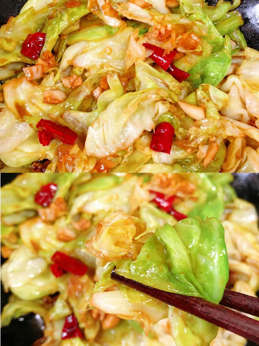5-Minute Hand-Torn Cabbage — finished dish, ready to serve.
