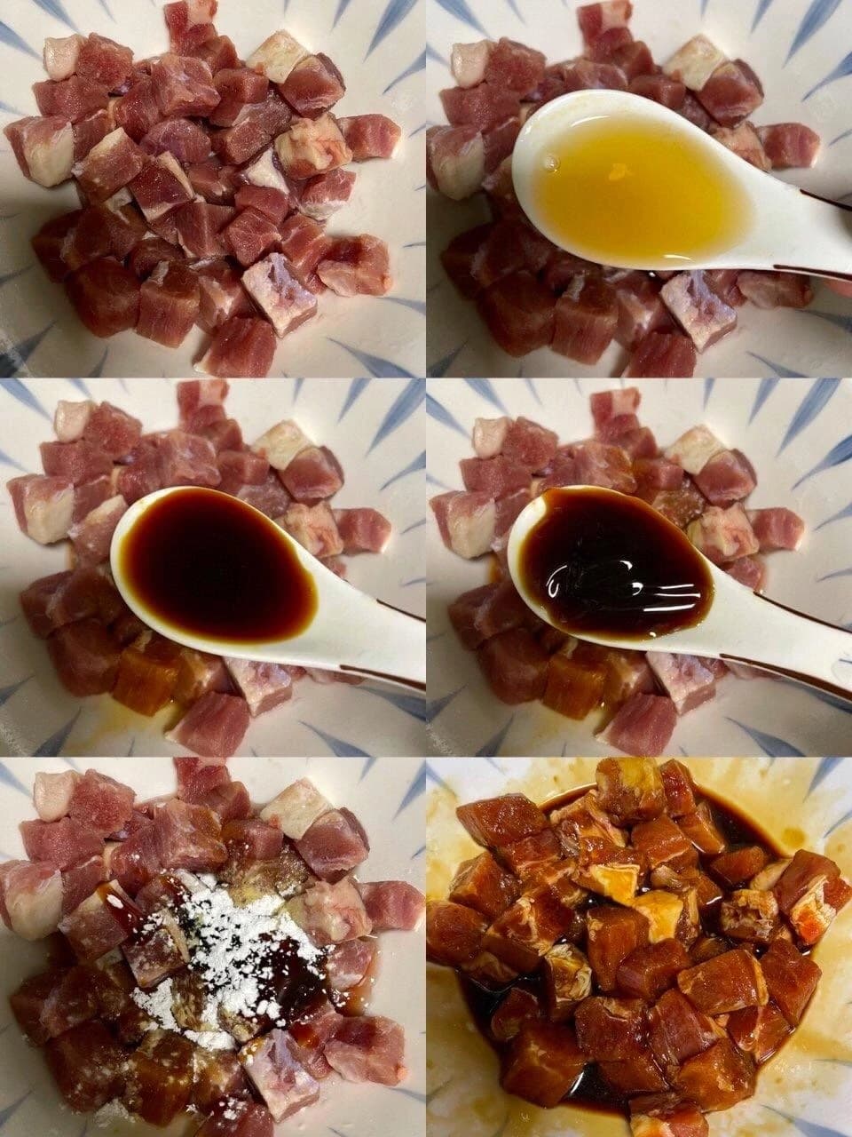 Garlicky Black Pepper Beef Cubes — step 1 visual checkpoint.