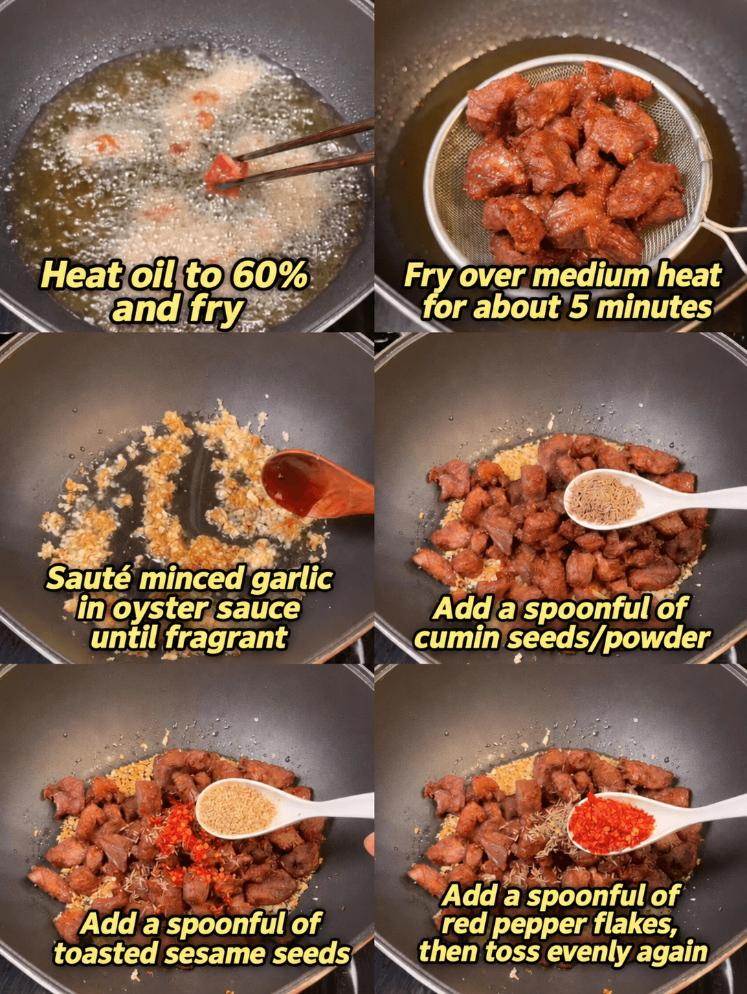 Garlic Cumin Beef Bites — step 2 visual checkpoint.