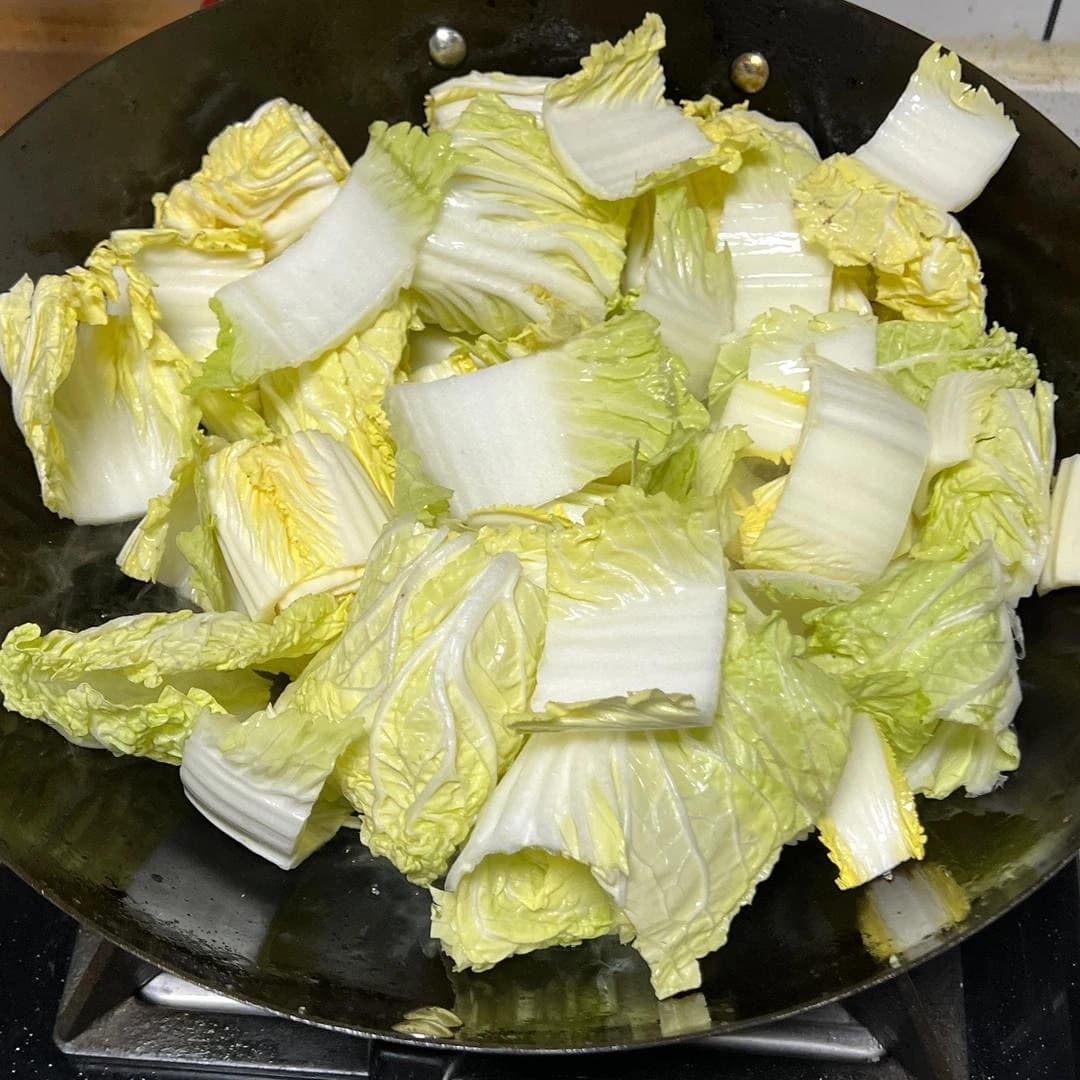 Baby Napa Cabbage Braised with Tofu — step 3 visual checkpoint.