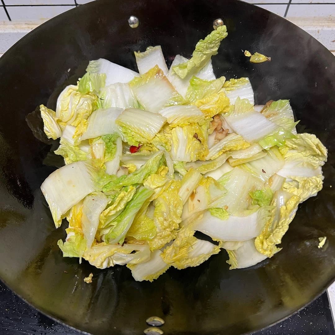 Baby Napa Cabbage Braised with Tofu — step 4 visual checkpoint.
