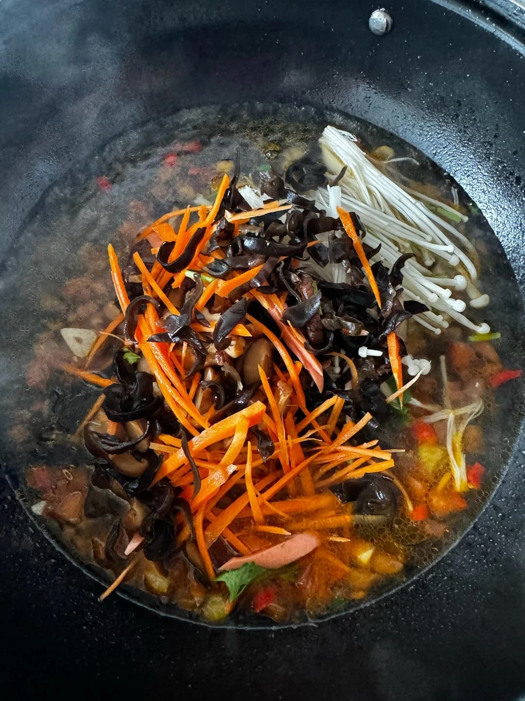 Home-Style Hot and Sour Soup — step 5 visual checkpoint.