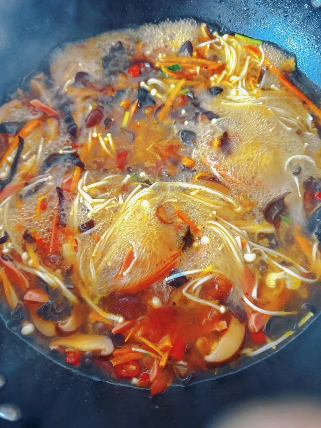 Home-Style Hot and Sour Soup — step 6 visual checkpoint.