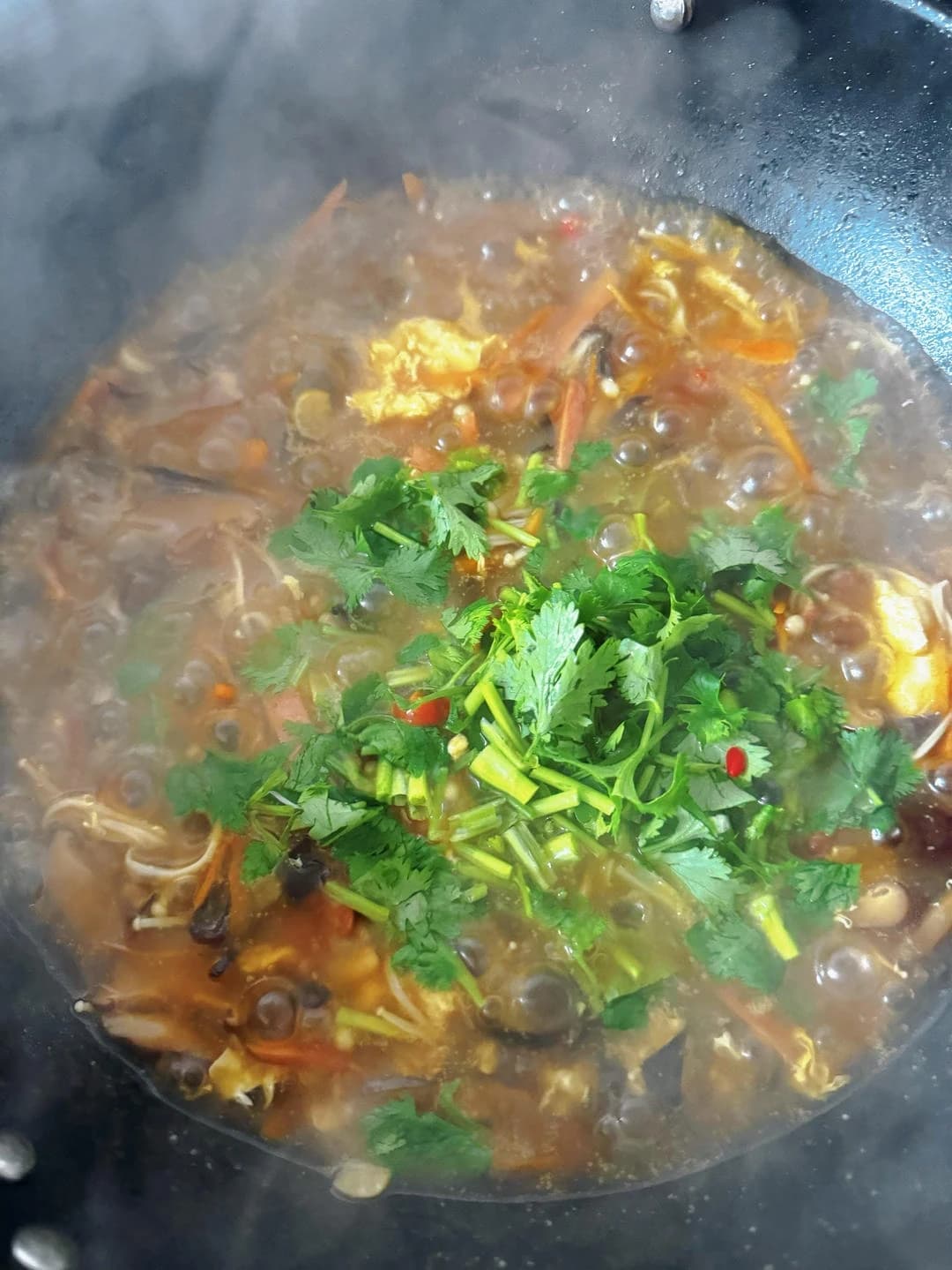 Home-Style Hot and Sour Soup — step 9 visual checkpoint.
