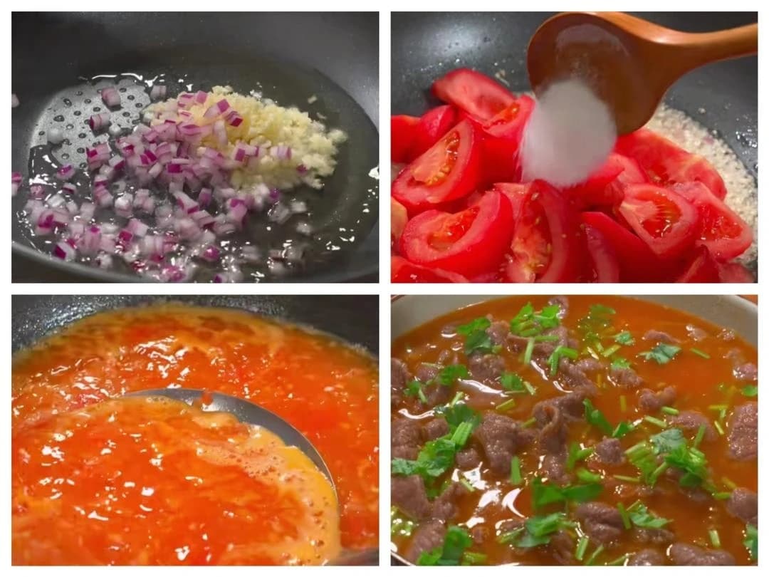 Tomato Beef Soup / Tender and Appetizing — step 2 visual checkpoint.
