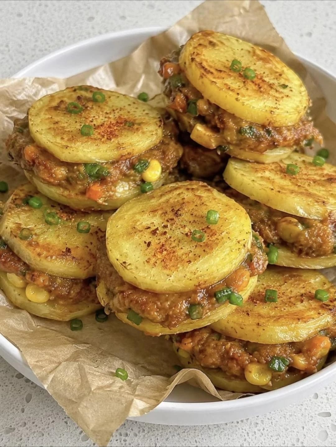 Oil-Free Low-Fat Potato Sandwich Patties — step 4 visual checkpoint.