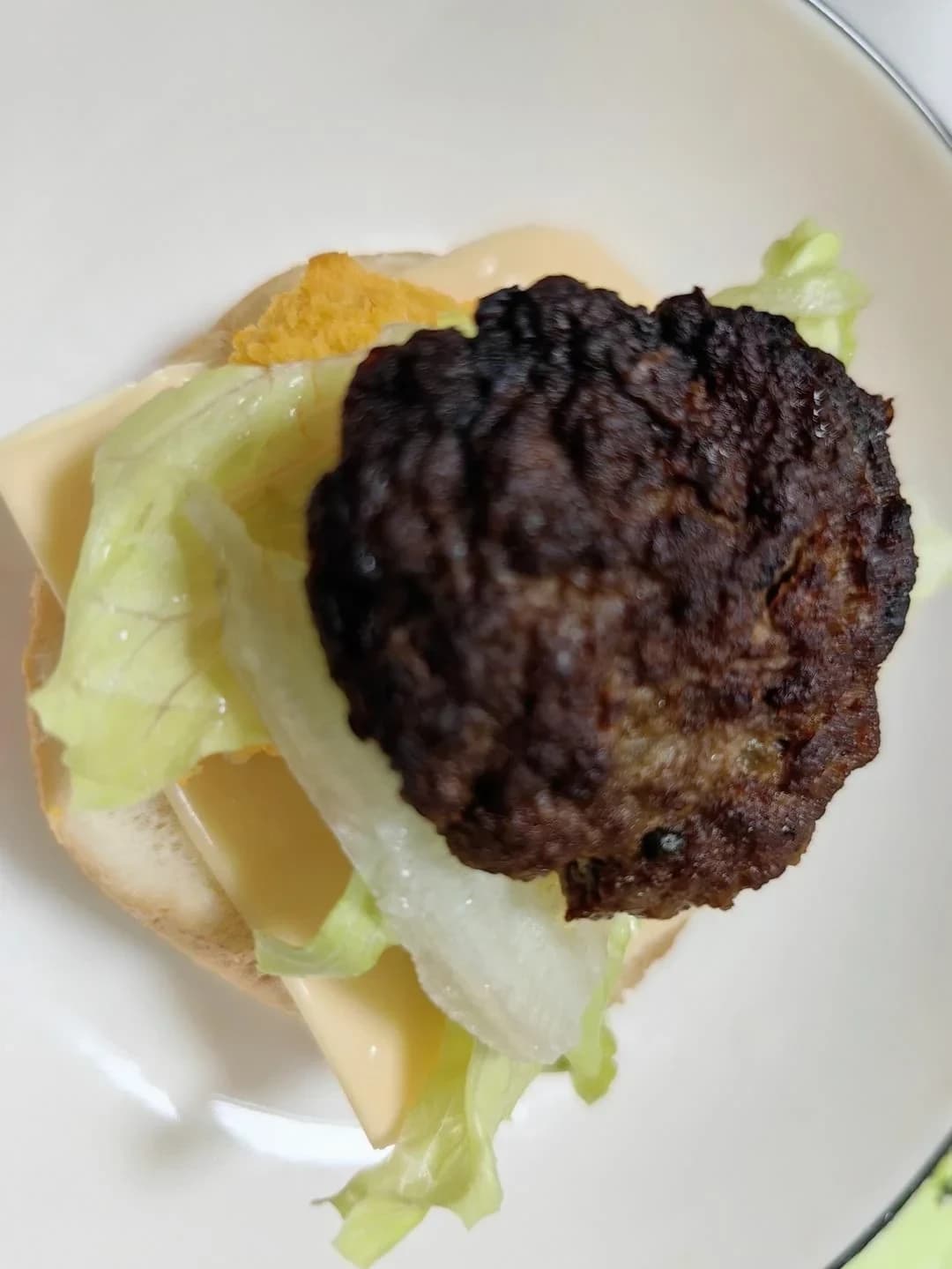 Step 5 photo for Beef Patty, Shrimp Cutlet & Cheese Burger