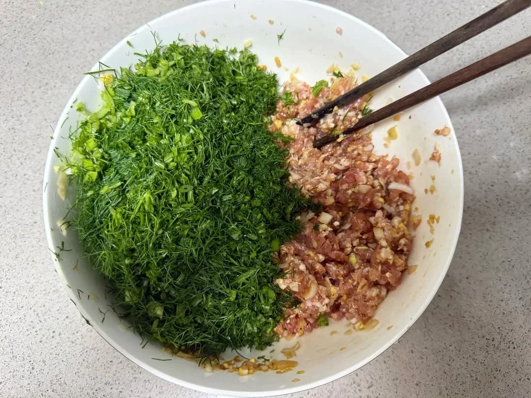 Step 4 photo for Fennel and Pork Dumplings