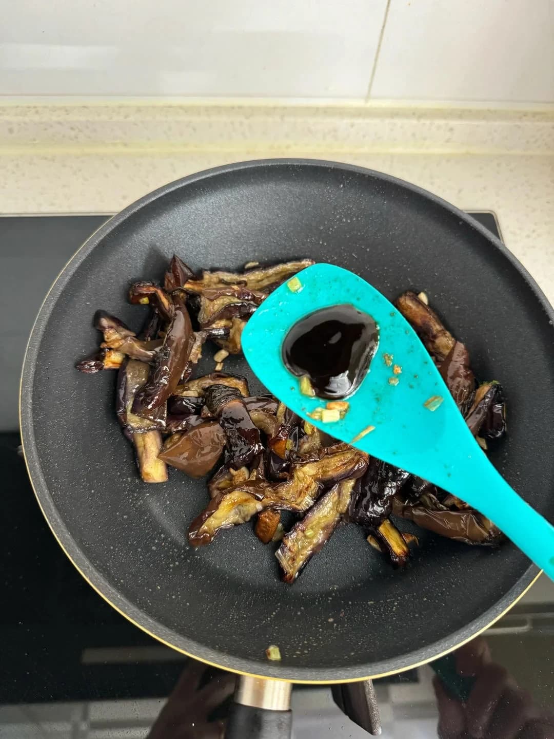 Step 11 photo for Garlic Eggplant Strips