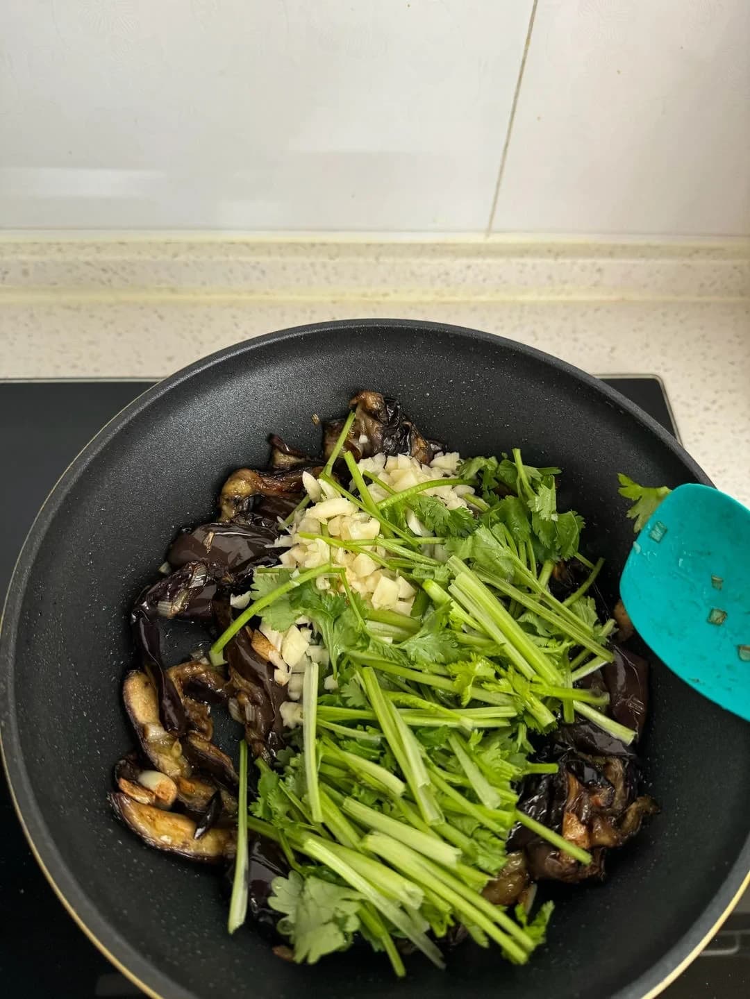 Step 14 photo for Garlic Eggplant Strips
