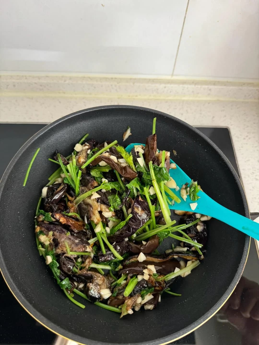 Step 15 photo for Garlic Eggplant Strips