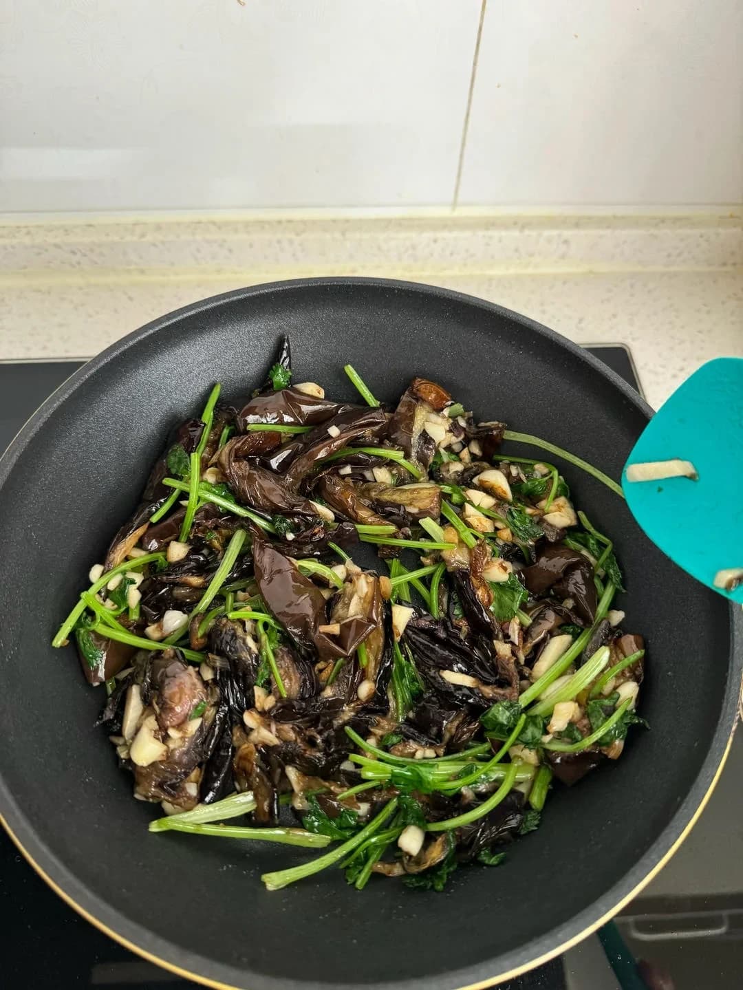Step 16 photo for Garlic Eggplant Strips