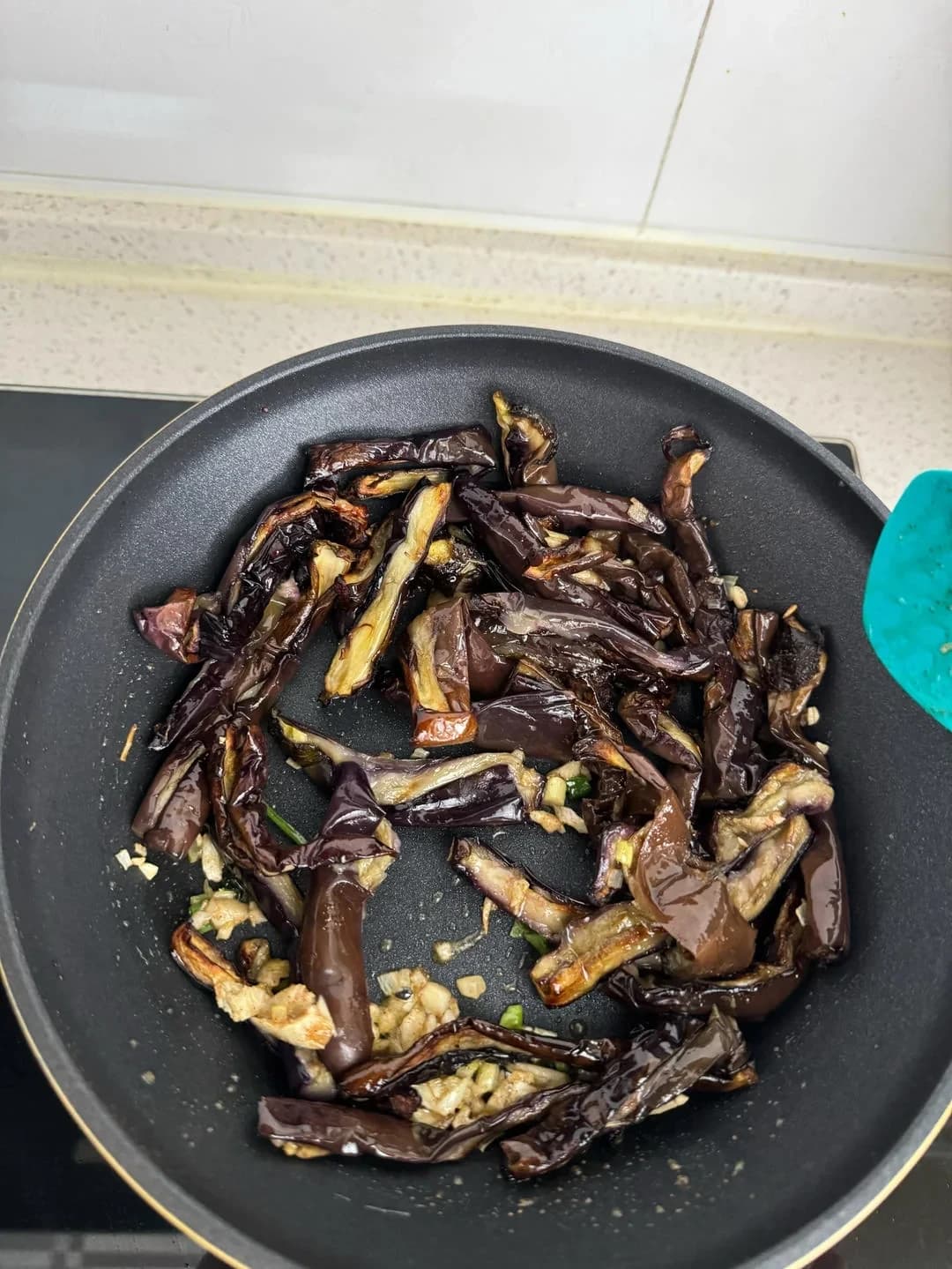 Step 9 photo for Garlic Eggplant Strips