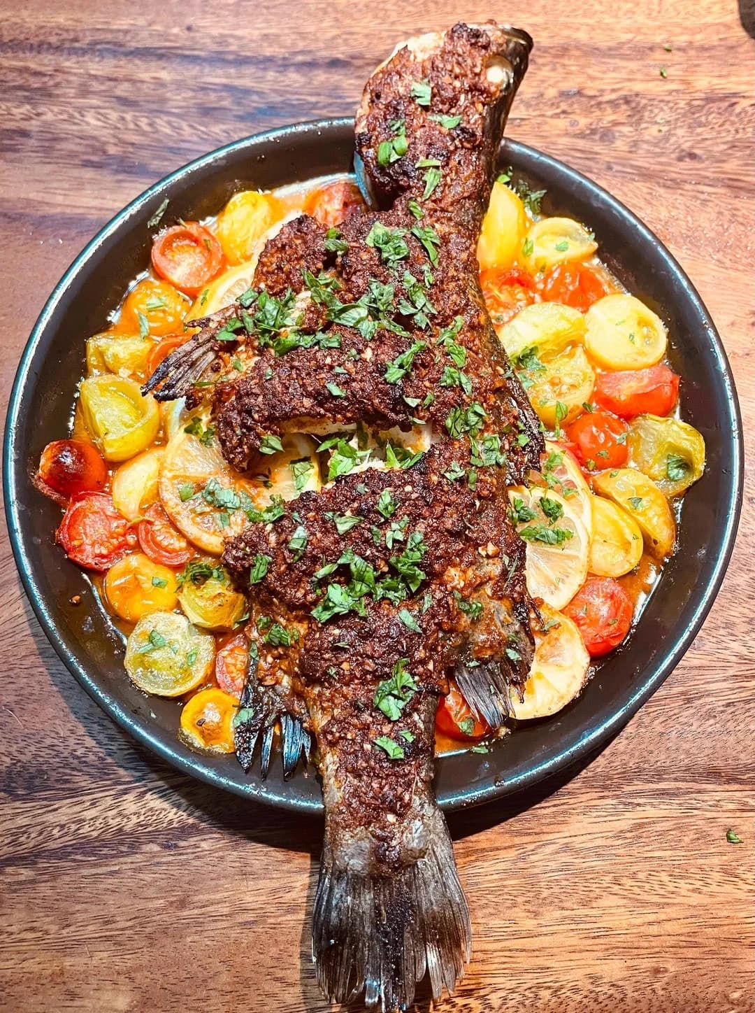 Finished Mediterranean Lemon Baked Fish dish photo