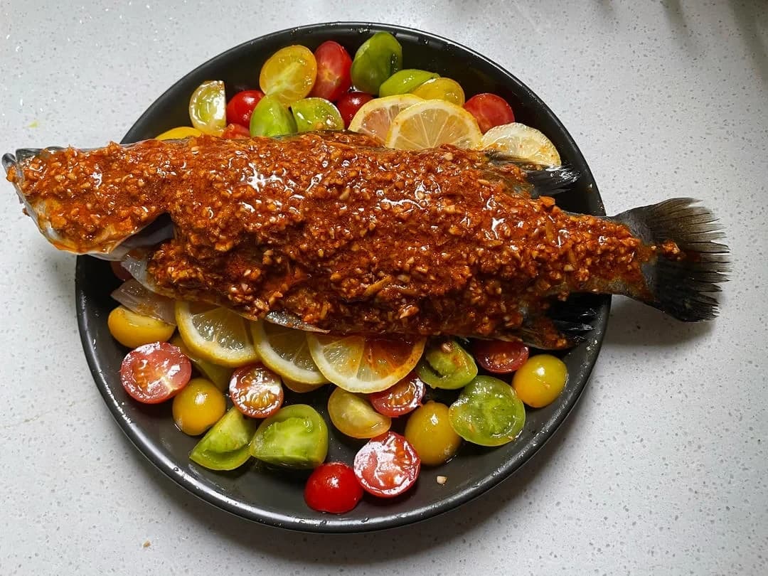 Step 5 photo for Mediterranean Lemon Baked Fish