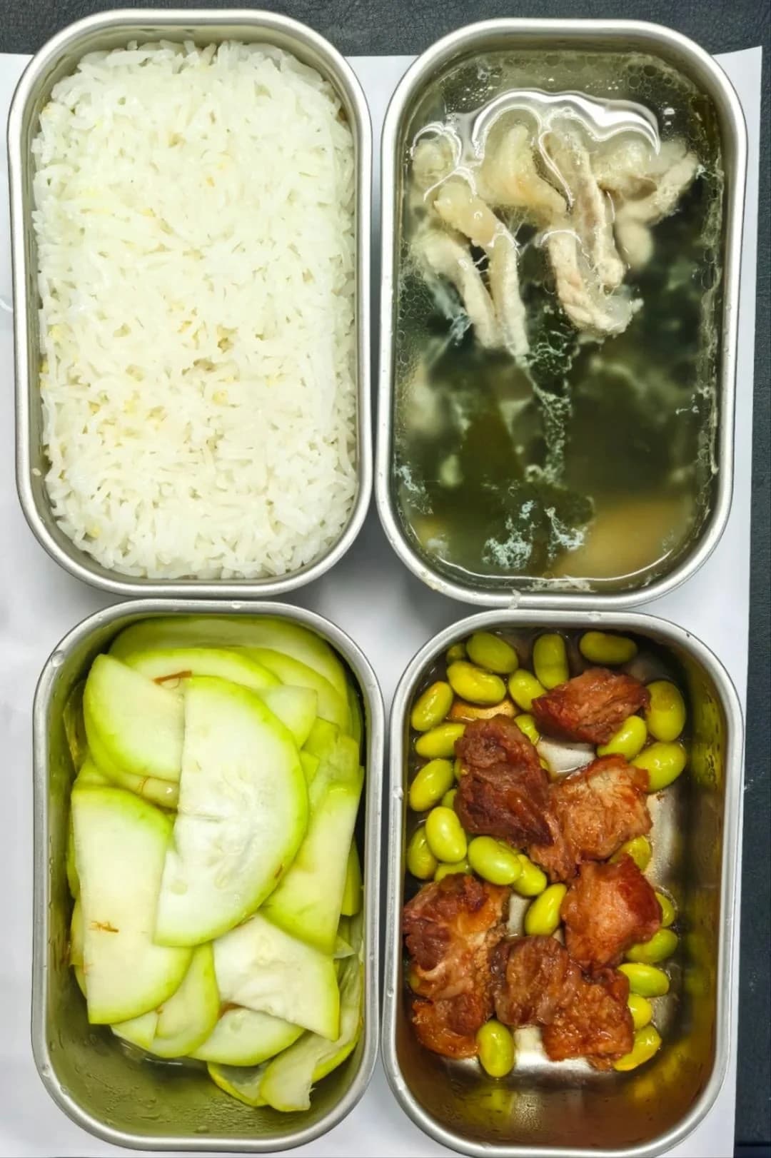Step 10 photo for One-Person Quick Steamed Rice, Dishes & Soup (Ongoing)