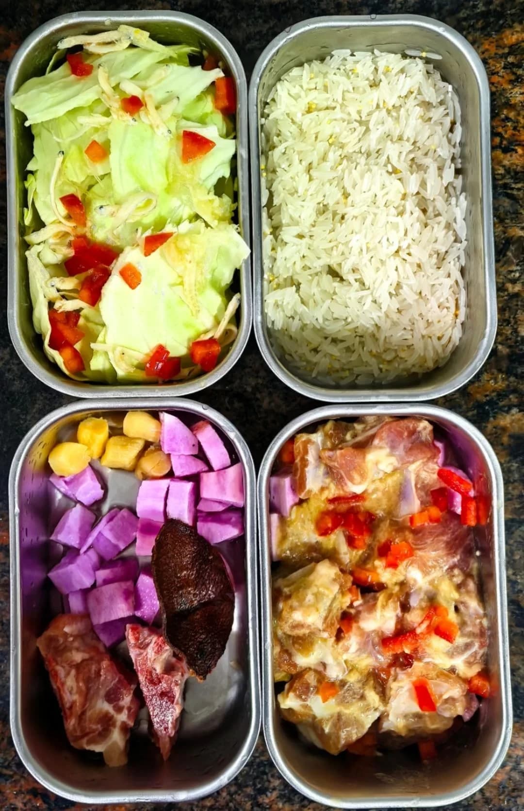Step 5 photo for One-Person Quick Steamed Rice, Dishes & Soup (Ongoing)