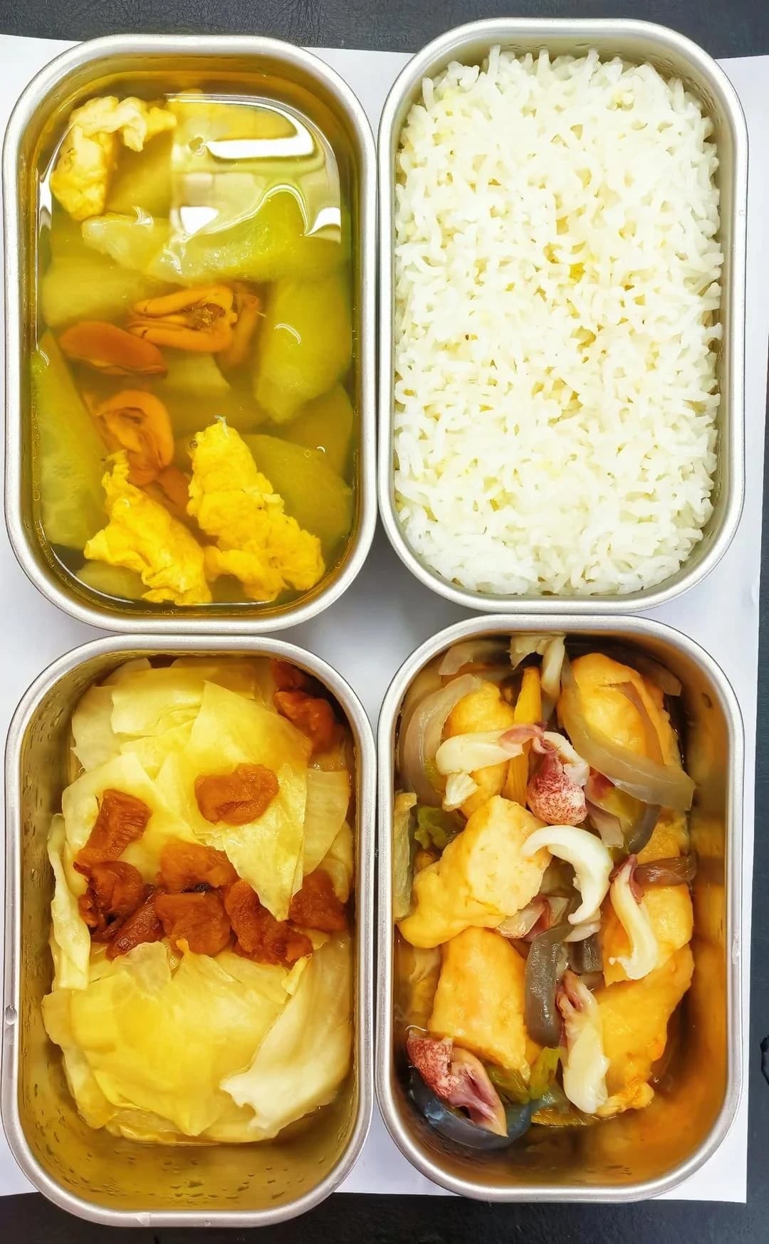 Step 8 photo for One-Person Quick Steamed Rice, Dishes & Soup (Ongoing)