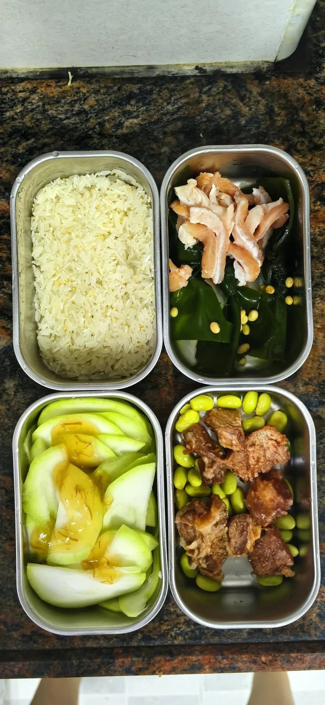 Step 9 photo for One-Person Quick Steamed Rice, Dishes & Soup (Ongoing)