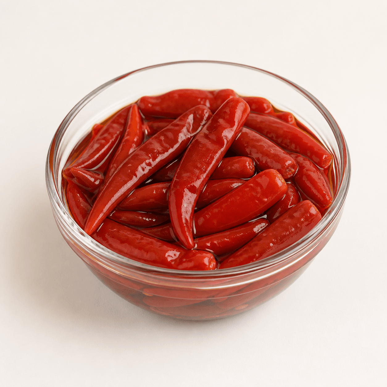 Pickled red chiles ingredient identification photo