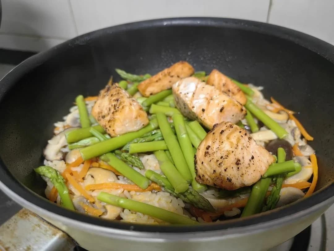Step 4 photo for Salmon Rice Pilaf