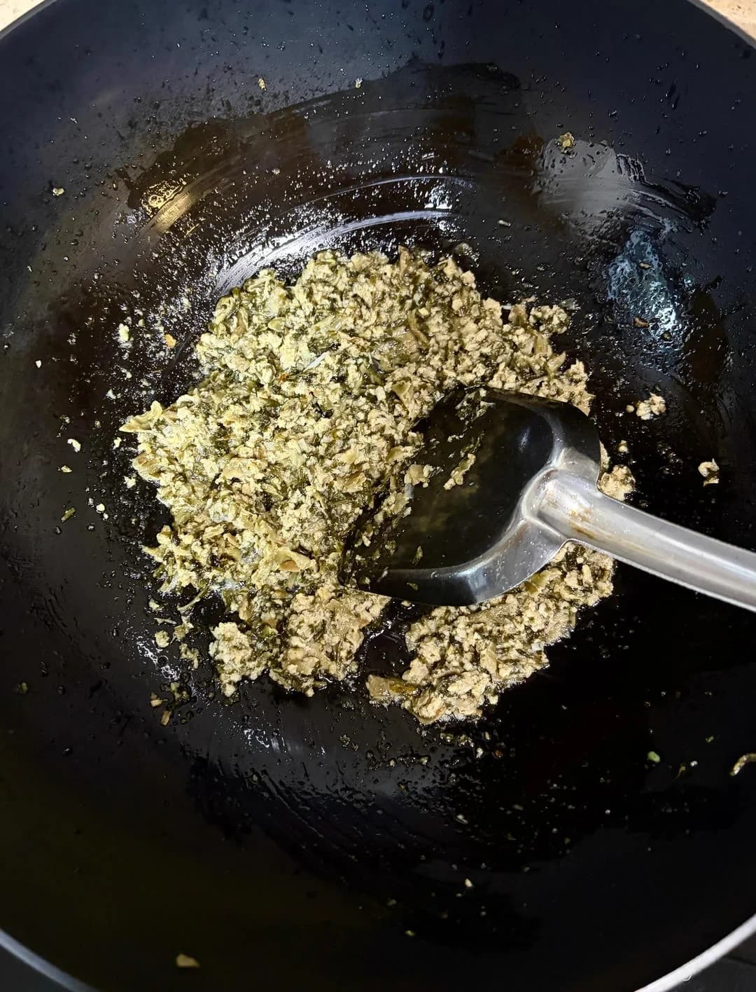 Step 1 photo for Silken Tofu Soup with Preserved Mustard Greens and Minced Pork