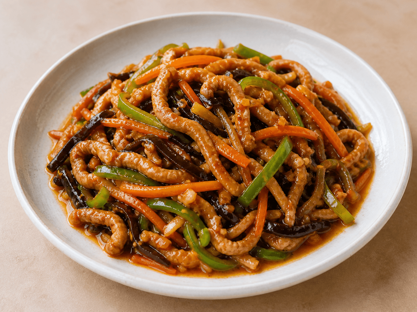Yu Xiang Shredded Pork, a Chinese sichuan dish