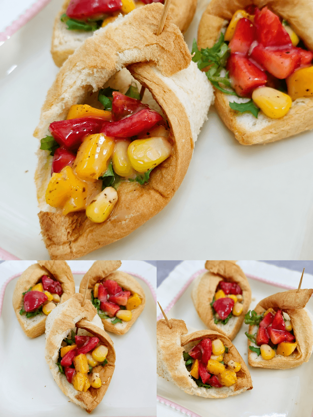 Finished Low-Fat Breakfast! Fruit Toast Salad Made Easy dish photo