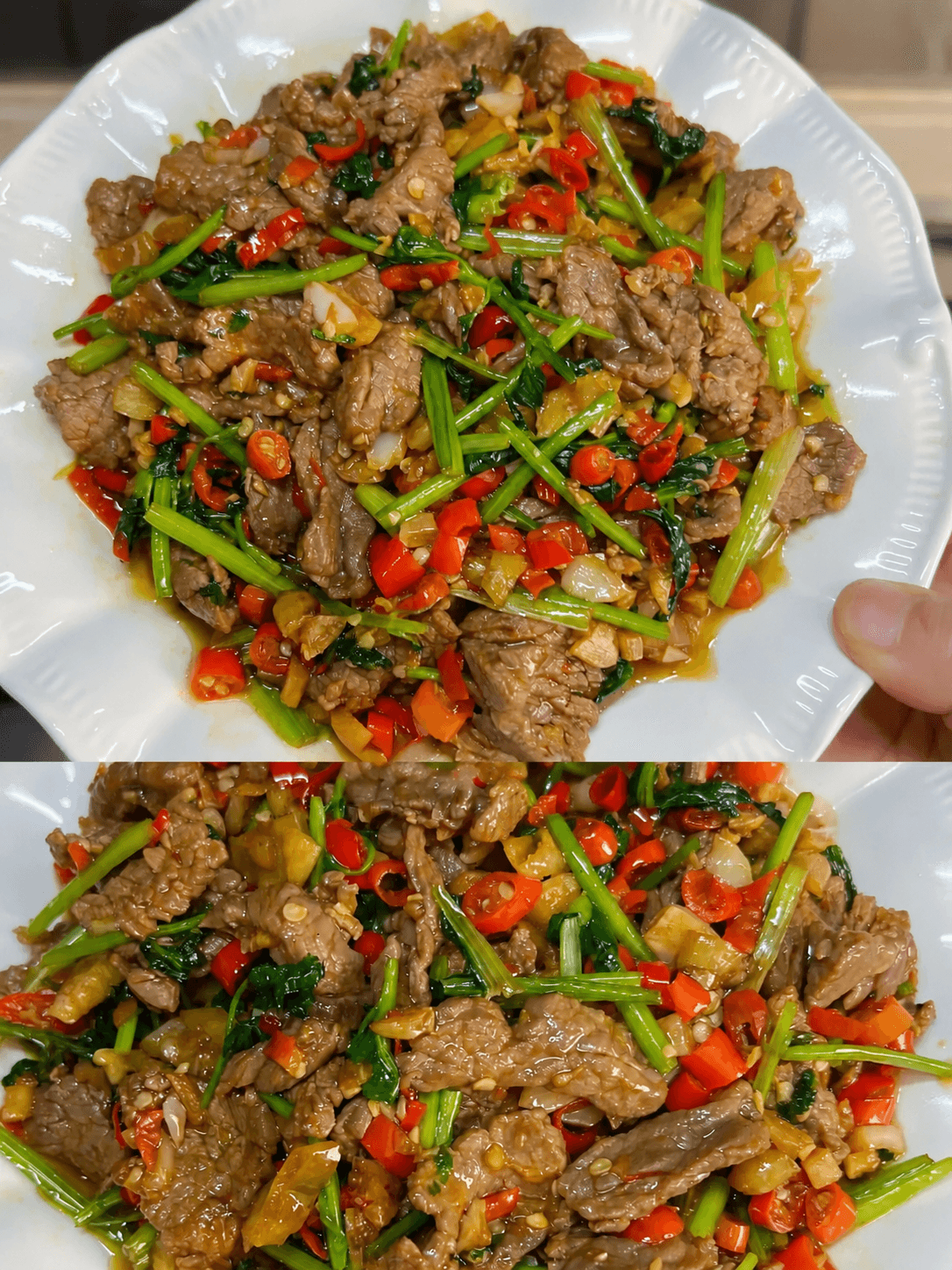 Cilantro Beef Stir-Fry — finished dish, ready to serve.