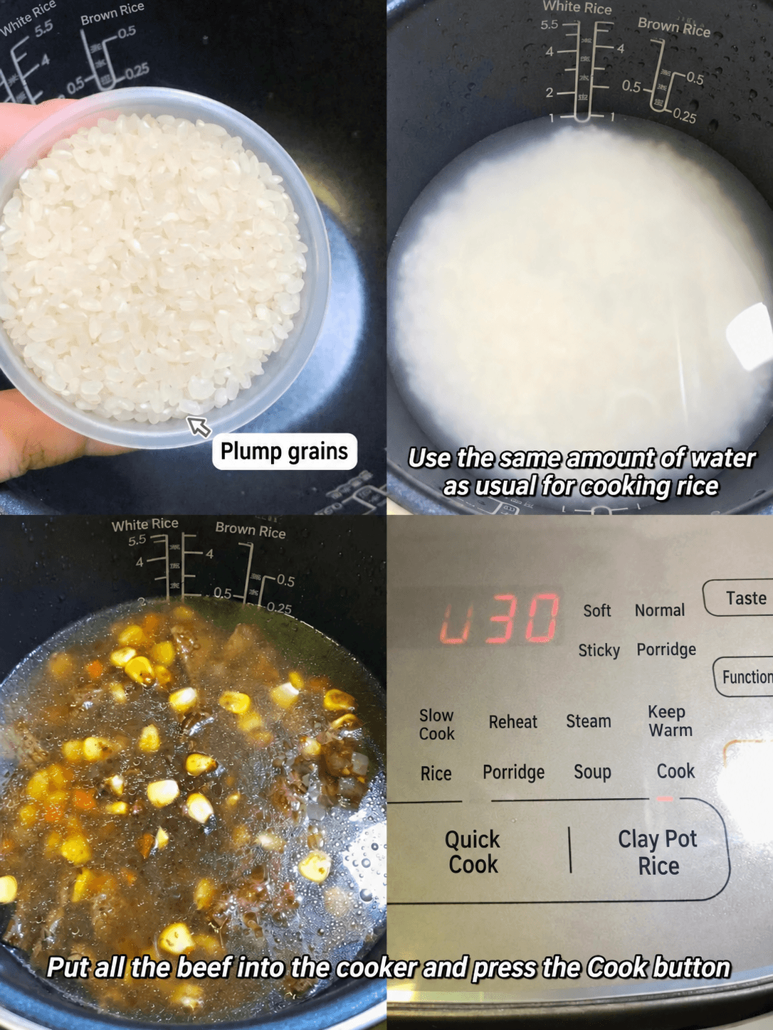 Beef Rice Cooker One-Pot Rice — step 3 visual checkpoint.