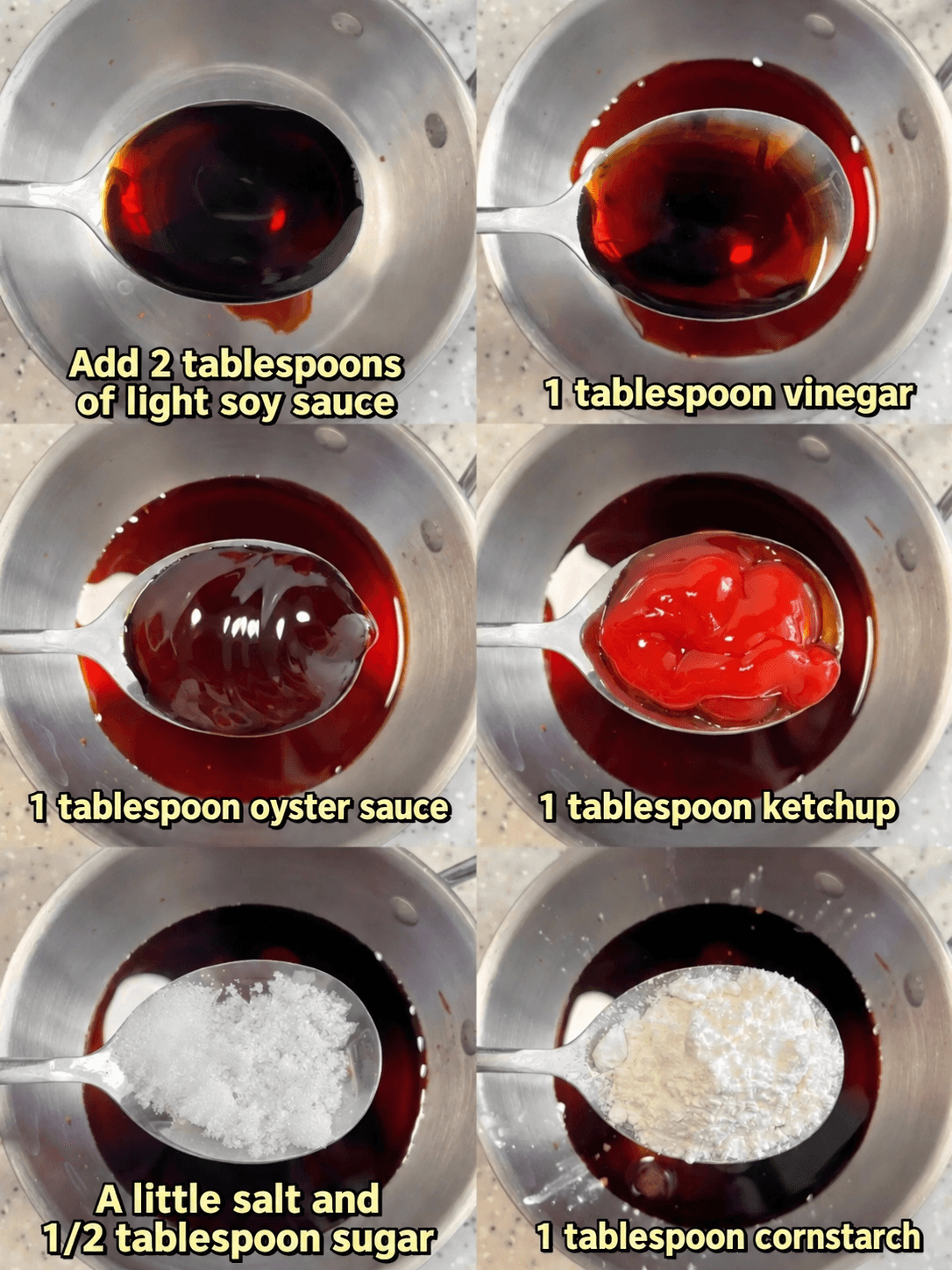 Sweet and Sour Fried Eggs — step 1 visual checkpoint.