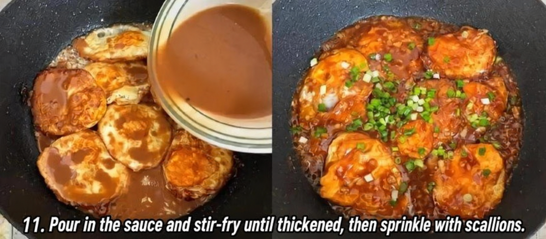 Sweet and Sour Fried Eggs — step 4 visual checkpoint.