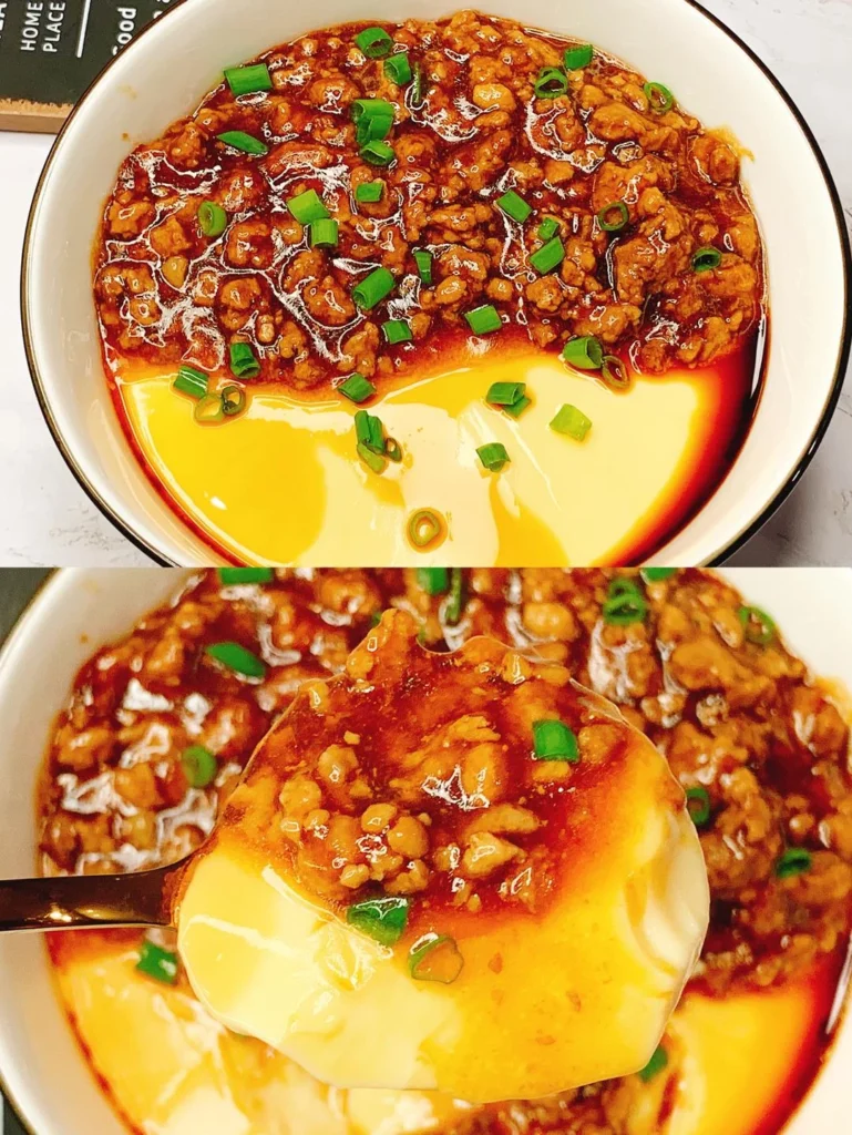 Steamed Egg with Minced Pork