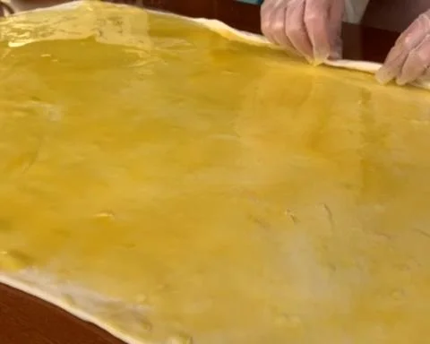 Crispy Layered Scallion Flatbread (You Suan Qian Ceng Shao Bing)