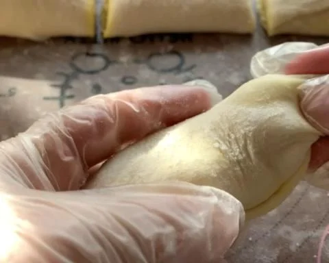 Crispy Layered Scallion Flatbread (You Suan Qian Ceng Shao Bing)