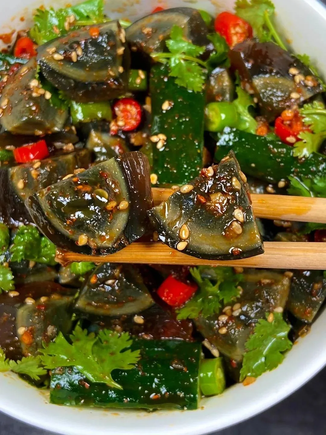 Century Egg and Cucumber Salad