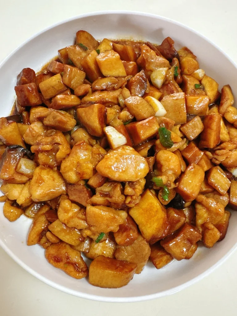 Braised Chicken Thigh with King Oyster Mushrooms