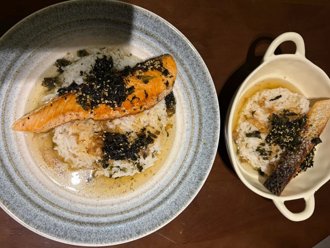 Salmon Ochazuke (Green Tea Rice Bowl)