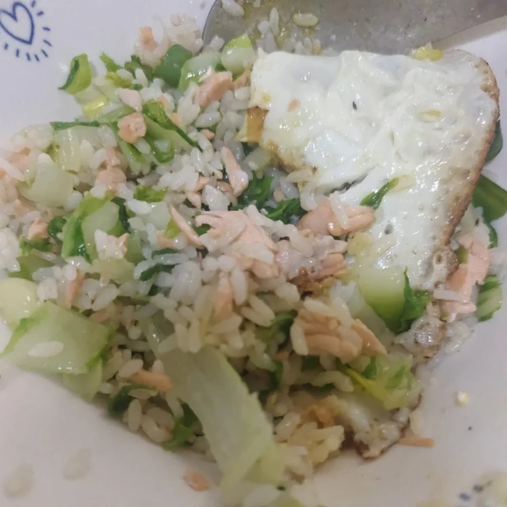 Salmon Fried Rice with Vegetables and Curry (Single Serving)