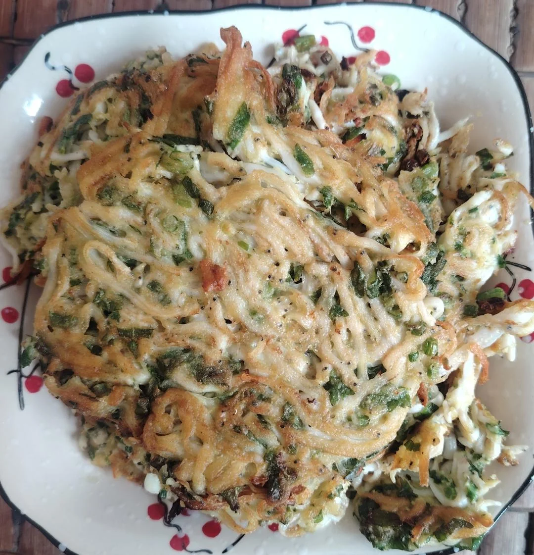 Pan-Fried Noodlefish Fritters