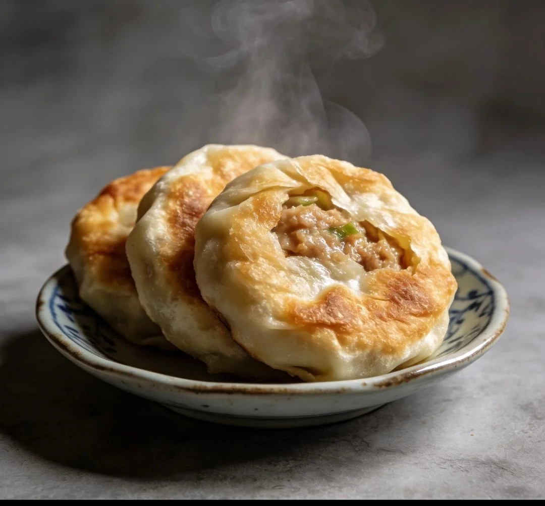 Napa Cabbage and Pork Stuffed Flatbread