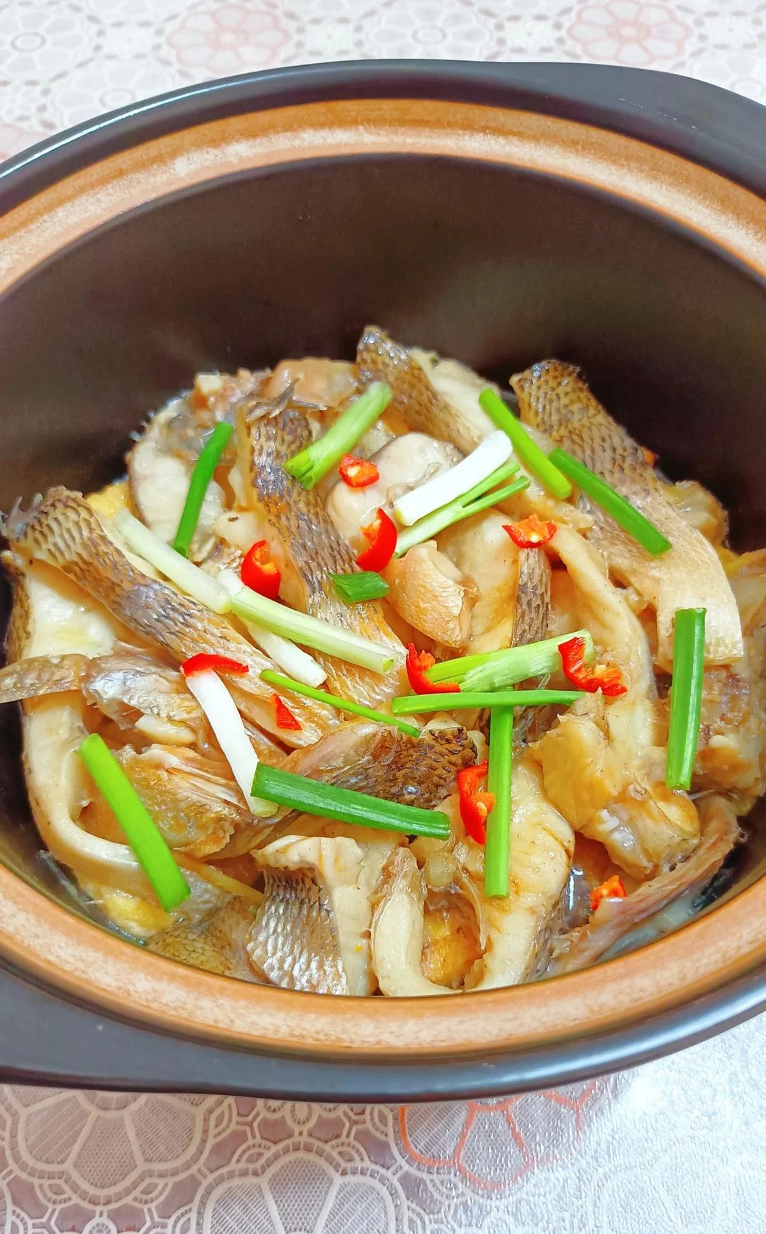 Tender Tofu and Sea Bass Clay Pot