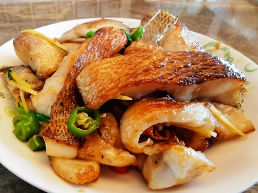 Pan-Fried Sea Bass Chunks