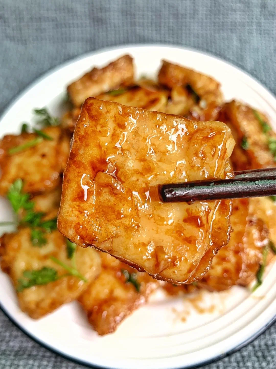 Pan-Fried Tofu with Egg Coating